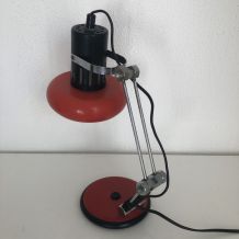 Lampe vintage 1960 d'architecte Aluminor tomate - 35 cm