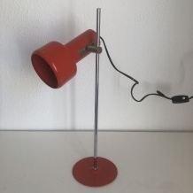 Lampe vintage 1960 de bureau enfants corail  - 40 cm