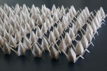 100 grues origami blanc, mariage, fête, baptême