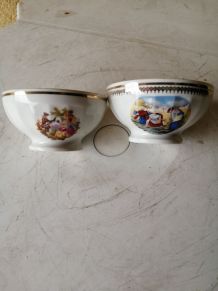 Deux petits bols porcelaine de Solifils