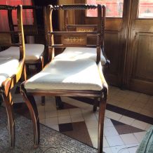 4 chaises acajou style anglais 1920