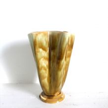 Vase mouchoir moutarde vintage 