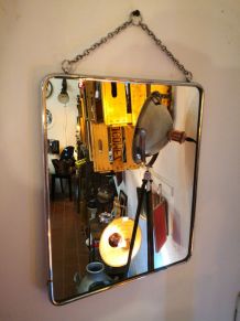 Grand miroir de barbier