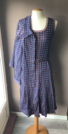 Ensemble robe et veste vintage 70 