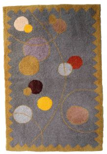 Handmade contemporary ORA French hooked rug, 1C834