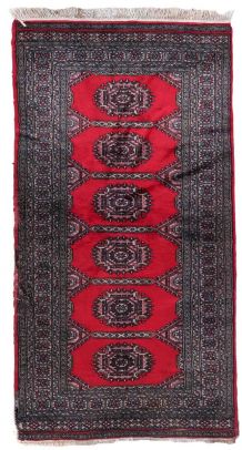 Tapis vintage Ouzbek Bukhara fait main, 1C894