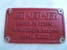 plaque  de  wagon ABR ancienne , vintage