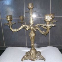 Candélabre en bronze doré style Louis 15 