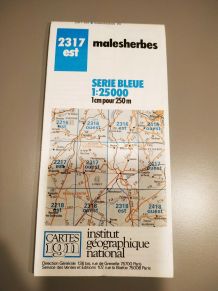 Carte IGN 2317 Malesherbes série bleue 1990
