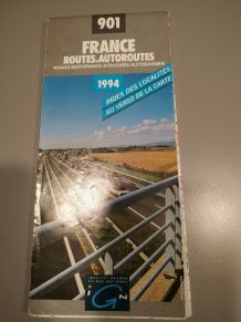 Carte IGN 901 France Routes Autoroutes 1994