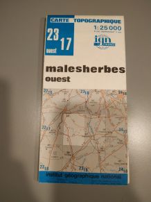 Carte topographique IGN 2317 Malesherbes ouest 1979