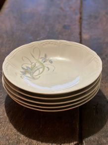 5 Assiettes de porcelaine belle vaisselle