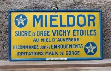 Plaque en tôle lithographiée Mieldor (Vichy étoiles)