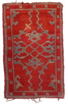 Tapis ancien Turc Oushak fait main, 1B945