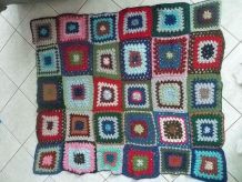 plaid ,crochet , vintage