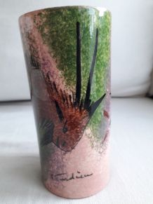 Vase en céramique au décor animalier de Georges Tardieu