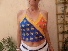 ICHTHYS Monte Carlo crop top triangle pointu dos nu carré