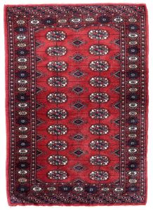 Tapis vintage Ouzbek Bukhara fait main, 1C995