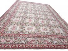 Tapis vintage Français Aubusson fait main, 1Q07