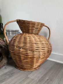 Grand panier osier Amphore.