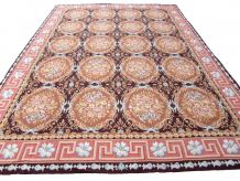 Tapis vintage Français Aubusson fait main, 1Q22