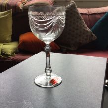 6 verres à eau en cristal