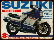 Plaque métal vintage Suzuki RG 500