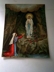 Affiche Sainte Vierge en papier Vintage