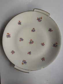 Assiette Présentation porcelaine motif fleur Vintage 1920