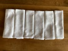 Serviettes linge de maison coton blanc 