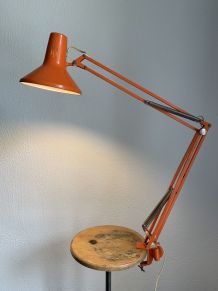 Lampe vintage 1960 d'architecte Luxo L1 orange - 80 cm