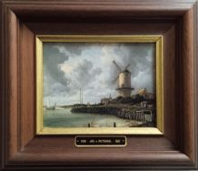 Tableau "Moulin à vent" de J.V Ruysdael 