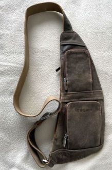 Sac bandouillère  CUIR NATUREL