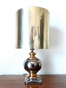 Lampe style Jansen céramique 1960 