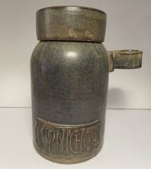 Grand pot à cornichons en céramique grès de Puisaye
