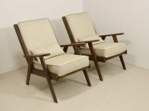  Paire de fauteuils période reconstruction 1950