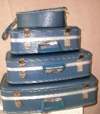 Valises gigognes hôtesse de l'air vintage - lot de 4