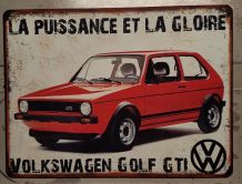 Plaque métal VW Golf GTI 1