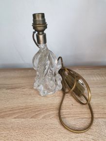  pied de lampe en verre vintage