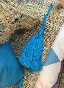 Pompon laine Maroc turquoise