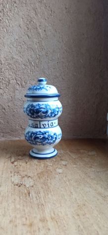Pot d'apothicaire en porcelaine de pharmacie vintage