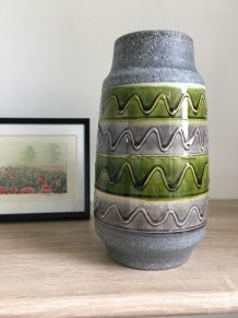 Vase West Germany en céramique Fat Lava 