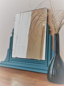 Petit Miroir Art déco Bleu