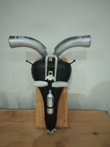 Tête de taureau/bête a cornes futuriste pièces de vélo