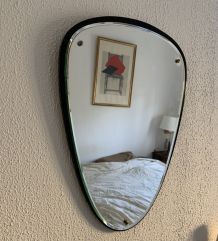 Miroir vintage 1960 rétroviseur asymétrique - 55 x 38 cm