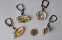 Lot de 4 portes clés publicitaires 