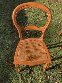 6 chaises cannées Louis Philippe