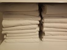 10 draps blancs 