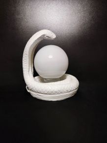 lampe serpent en céramique