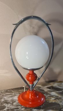 lampe  acier  peint  1960 a 70   bon etat  31x18  electrique